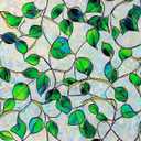 somwise Rainbow Stained Glass Window Privacy Film,Heat Blocking Save Energy