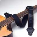 ROTOPATA Guitar Strap, Adjustable Cotton Guitar Straps with Leather Holder Ends, 2 Strap Buttons 2 Locks 3 Guitar Picks, Guitar Accessories for Bass, Electric & Acoustic Guitars