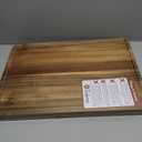 Acacia Wood Cutting Board - Large Thick Edge Grain Wooden Chopping Boards for Kitchen, Giant XL Organic Hardwood Carving Block for Raw Meat, Natural Butcher Blocks with Deep Juice Well