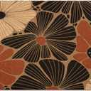 Boho Floral Door Mat Doormat, Boho Abstract Flower Welcome Front Door Mat Indoor Outdoor Entrance, Abstract Floral Artificial Coir Doormats Rugs for Porch Patio Entryway Home Decor 30x17in