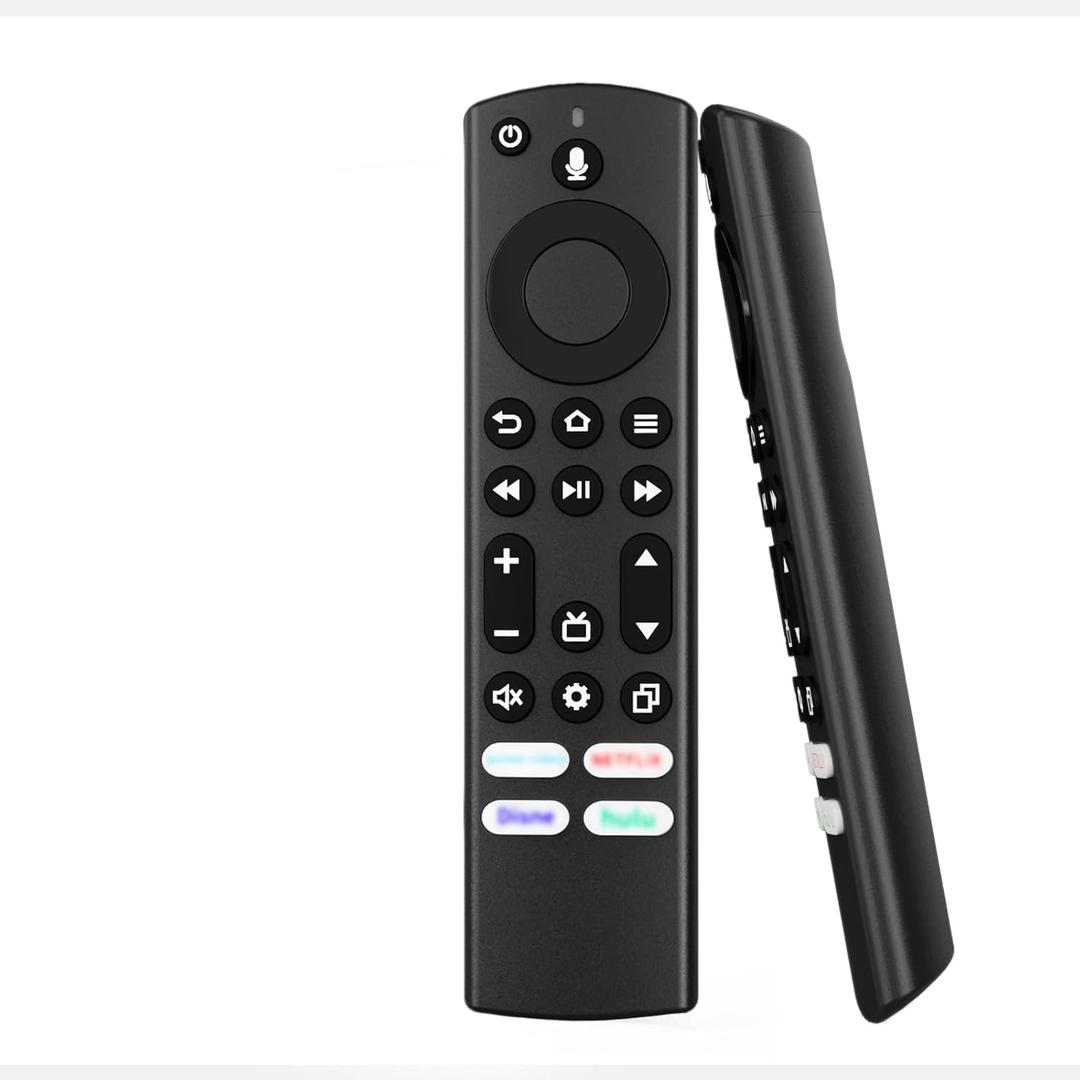 3 x Voice TV Remote Control for Insignia/Toshiba/Pioneer Smart TVs, Replace for NS-RCFNA-21,NS-RCFNA-19,CT-RC1US-21,CT-95018 Remote, with 4 Shortcut Buttons NTFLX, DSNY+, HLU, PRM Video