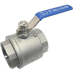 VARMHUS NPT Female 316 Stainless Steel Full Port Ball Valve Vinyl Handle WOG1000 (3")