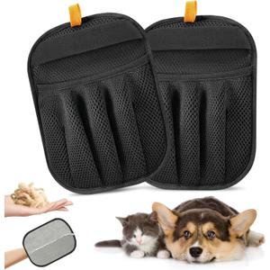 Pet Hair Removal Glove for Cats & Dogs,Upgraded Five-Finger Electrostatic Pet Hair Gloves, Reusable Pet Hair Remover Tool for Clothing, Couch, Carpet, Car Seat