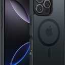 FNTCASE for iPhone 16 Pro-Max Case: [Compatible with Magsafe] Translucent Matte Magnetic Phone Cover - Military Grade Drop Protection Shockproof Protective Cases - Black