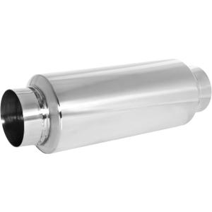 Exhaust Muffler, 3 Inch Inlet Resonator Muffler Straight Stainless Steel, Universal Performance Muffler Pipe 13''/340mm Overall Length, Polished