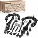 A-Premium 12Pcs Front Suspension Kit, Upper Lower Control Arm, Sway Bar Link, Lower Ball Joint, Inner Outer Tie Rod End, Compatible with Honda Accord 1998-2002, Acura TL 1999-2003, CL 2001-2003