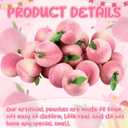 AceOrbit 36 Pcs Artificial Peach Decorations Foam Peach Lifelike Fake Fruit Faux Small Simulation for Home Birthday Party Cabinet Table Festival Kitchen Harvest Photography Prop (3.27 Inch)