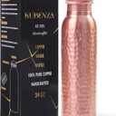 100% Pure Copper Water Bottle Ayurvedic Copper Bottle for Drinking Water 34 oz (1 Liter) Handmade, Leak-Proof, BPA-Free, Eco-Friendly, Joint & Digestion Support, Yoga, Office & Daily Hydration