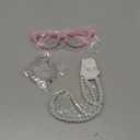 5 PCS Old Lady Costume Set Include Glasses,Glasses Chain,Necklace Bracelet for 100 Days of School Granny Dress Up