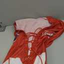 Orange Football Jersey With Lace-Up Closure