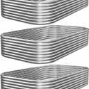 3 PCS 4x2ft Galvanized Raised Garden Bed Outdoor, Metal Garden Bed for Vegetables, Above Ground Garden Box for Flower, Steel Raised Beds for Gardening