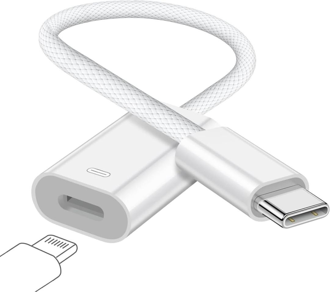 USB C to Lightning Audio and Charge Adapter Cable USB Type C Male to Lightning Female HiFi Audio Headphones 60W Fast Charge & Data Fit with iPhone 15, iPad Pro/Air, MacBook, Galaxy S23, Pixel 7 6