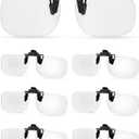 6 Pairs Clip On Reading Glasses Flip up Magnifying Clip on Lens Blue Light Blocking Reading Glasses (Classic Color)
