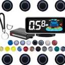 Backup Parktronic System Car Auto Vehicle Reverse with 8 Parking Sensors kit, LCD Display, Distance Detection (Meter/Foot Switchable), Buzzer Alarm and Voice Prompt FunctionBlack