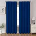 CUCRAF Royal Blue Blackout Curtains 84 Inches, Thermal Insulated Noise Reducing Rod Pocket Blue Window Drapes for Bedroom & Living Room(52x84 Inch, 2 Panels)