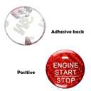 QianBao Compatible with Start Stop Button Cover Carbon Fiber Keyless Car Engine Ignition Switch for Honda CRV 2012-2016 Civic 2014 2015 Accord 2014-2016 Red
