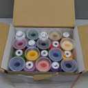 New brothread 40 Colors Compatible with Brother Polyester Embroidery Machine Thread Kit 500M (550Y) Each Spool Compatible with Brother Babylock Janome Singer Pfaff Bernina Embroidery & Sewing Machine