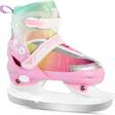 Adjustable Ice Skates for Kids Boys Girls, Blades Iceskates Ages 3-12, Pink, Purple, Black, Blue Warm Ice Skating Shoes for Outdoor and Rink, Size: Small(US 10C-12.5C)Little Kids