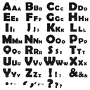 Mooliwe 450 Pcs 7inch, 4inch, 2inch Font Letters and Punctuation Set, Classroom Alphabet Cutout for Bulletin Board Display Home School, a Helper to Inspire Students Learning Interest(Black)