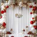White Backdrop Curtain 10x10ft - Wrinkle Free Polyester Photo Curtain Backdrop Wedding Back Drop Fabric Drapes for Party Decorations Background for Photography