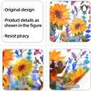 Sunflower Window Clings Floral Bouquet Window Stickers Double-Sided Spring Garden Flower Window Cling Squirrel Butterfly Glass Decals for Bird Windows Strike Prevention (Sunflower)