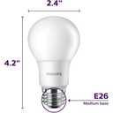 60W A19 4-Pack Basic Soft White (2700K) 800 Lumen (10W = 60W) Frosted Flicker-Free Light Bulbs