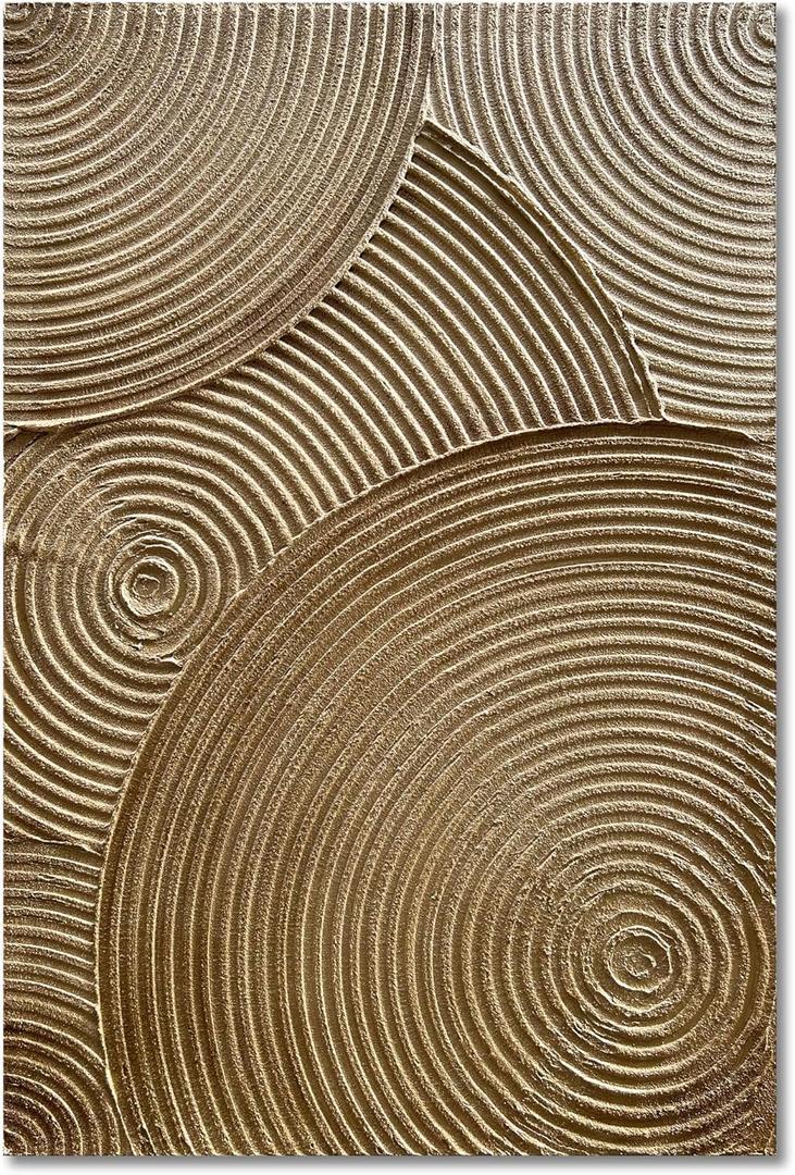 36x24 inch Hand Painted Modern Abstract Oil Painting Gold Thick Texture Wall Art Home Decor