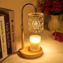 Candle Warmer Lamp with Timer and Dimmable, Electric Wax Melt Candle Warmers Height Adjustable with 2 Bulbs, Birthday Gifts for Women House Warming, Home Decor for Scented Jar Candles(Clear) (Transparent)