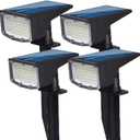 Solar Spot Lights Outdoor 53 LED 3 Modes Solar Landscape Spotlights Waterproof IP65 Solar Powered Security Lights for Outside Walkway Yard Garden (4 Pack)