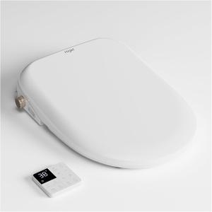 Heated Toilet Seat With Bidet, Electric Bidet Toilet Seat With Warm Air Dryer, Self Cleaning Nozzle, Warm Water Wash, Soft Close, LED Night Light, Wireless Remote Control, Easy Installation Elongated