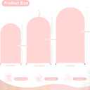 6FT Dusty Rose Arch Cover - Polyester Fitted Wedding Arch Stand Covers Round Top Chiara Arch Backdrop Cover for Birthday Party Banquet Photo Background Decoration