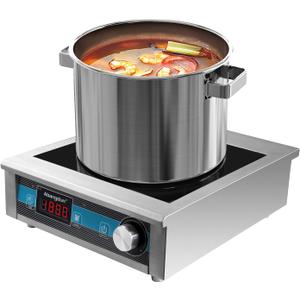 Commercial Grade Countertop Burner 1800 W /120V Commercial Induction Cooktop 9 Inch Heating Coil Hot Plate Even Heating at each power level