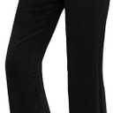 PACBREEZE Women's Maternity Flare Jeans Mid-Rise Stretchy Bell Bootcut Jeans Denim Pregnancy Pants, XL (Black)