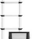 COSCO SmartClose 8.5-ft Max Reach Height Aluminum Telescoping Ladder with Ergonomic Grips and Top Cap, 300 lb. Weight Capacity, ANSI Type 1A Rating