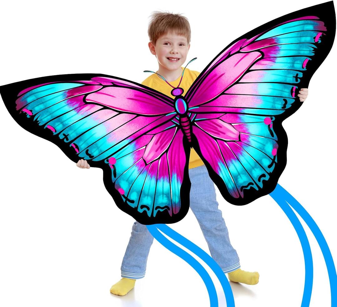 Butterfly Kites for Kids & Adults, Easy to Fly Design with Long Tail for Stability, for Kids Ages 4-8 & Beginners, Beach & Park Use | Family Outdoor Fun