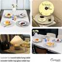 Silver Round Placemat Heat Resistant Non-Slip Table Mat for Fall Kitchen Dining Festivals Table Wedding Sparkle Christmas Decoration Glass Rhinestones Placemat (15 Inches) (1PCS, Silver-x-pattern)