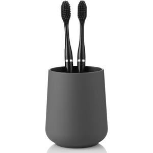 Matte Gray Toothbrush Holder for Electric Toothbrushes Bathroom Organizer for Toothpaste Kids & Adults