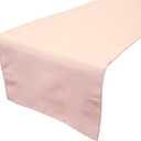 Zen Creative Designs Solid Poplin Table Runner Kitchen Picnic Party Venue Table Decor (24" by 60", Blush)