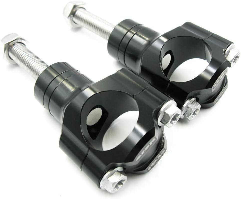 OTOM Motorcycle Handlebar Clamp CNC Aluminum Alloy Bar Clamps 28mm or 1 1/8" For CR WR KXF RMZ CRF HandleBar Riser (Black, 10mm)
