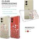 Floral Clear Case for Moto G Stylus 5G 2024 for Women Girls,Pretty Phone Cover,Flower Design Slim Soft Transparent Drop Proof TPU Protective Silicone Bumper Case,FL-37