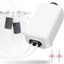 AQUANEAT Aquarium Air Pump for 20-210 Gallon Tank, Fish Air Bubbler, Hydroponic Oxygen Aerator with Stones, Airline Tubing, Check Valves