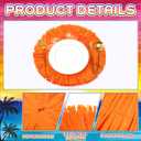 24 Pcs Luau Placemats and Flower Place Mat, Round Luau Fringe Place Mats Tropical Hibiscus Place Mats Bulk Summer Hawaiian Plate Table Placemats Tropical Party Supplies