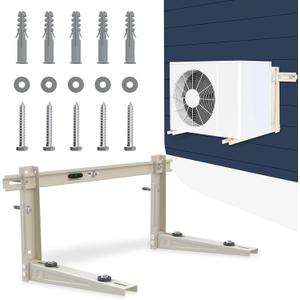 Mini Split Wall Mounting Bracket Outdoor, for 7000-12000 BTU Universal Ductless Air Conditioners, Heat Pumps, Heavy-Duty Mini Split AC Mount, Foldable Mini Split Bracket Max 400 Lb Capacity