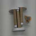 3pcs Wall Mounted Cat Steps, Climbing Furniture, Shelves With Hemp Rope Covered, Solid Wood Ladder for Playing and Climbing (Standard-White)