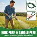 Garden Hose 50 ft NON-EXPANDABLE Water Hose, Flexible & Lightweight Kink Resistant Hybrid Hose, Leak-Proof Heavy Duty, Super Durable Fabric with 3/4" Solid Brass Connectors