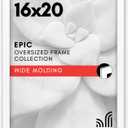 Americanflat 16x20 Picture Frame with Polished Plexiglass - White Picture Frame - Wide Photo Frames Made of Engineered Wood for Vertical or Horizontal Wall Display - Epic Collection - White