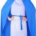Kids Biblical Costumes Girls Virgin Nativity Costume Blue Christian Saint Mary Costume for Halloween Cosplay (Medium)