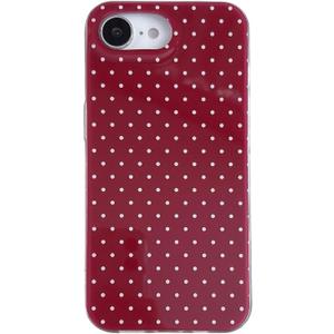 QLTYPRI Cute Phone Case for iPhone 17e/iPhone 16e Case Polka Dot Fashion Aesthetic Design for Women Girls, Slim TPU Shockproof Protective Phone Cover for iPhone 17e/16e - Wine Red
