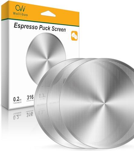 1Pack Espresso Puck Screen for Breville Espresso Machine Ninja Cafe Luxe, 316 Stainless Steel 0.2mm Ultra-Thin Portafilter Filter Screen, 53.3mm