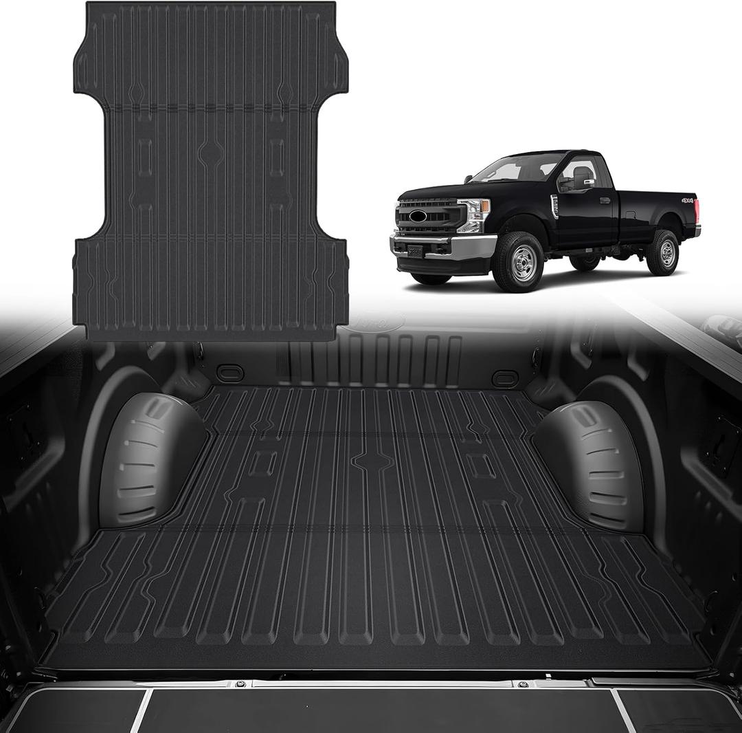CARTIST Truck Bed Mat for 2017–2026 Ford F-250/F-350/F-450 Super Duty 6.8FT, All Weather Bed Liner for F250 Accessories, Heavy Duty TPE Trunk Mat, Car Accessories